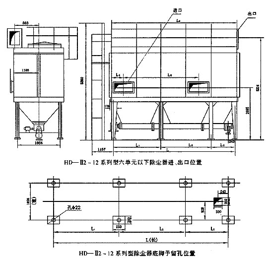 HD(HZ)-Ⅱ2-12型环隙喷吹脉冲袋式除尘器